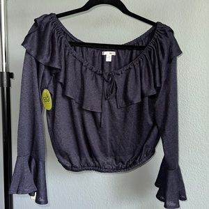 Amuse Society Off-the-Shoulder Cropped Top